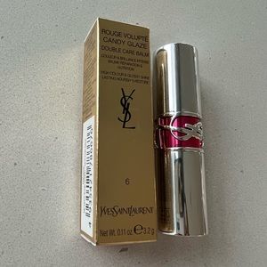 Yves Saint Laurent Candy Glaze Double Care Balm Lipgloss 6 Burgundy Temptation